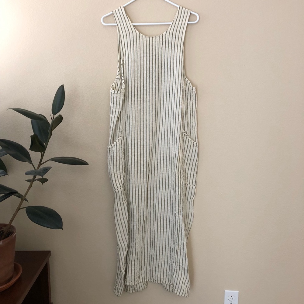 FLAX Striped Linen Maxi